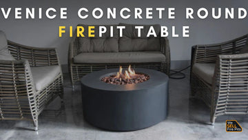 The Elegance of the Venice Concrete Round Firepit Table