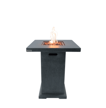 Montreal Bar Height Concrete Propane Fire Pit Table - Dark Gray