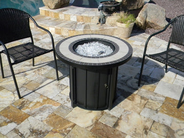 Tile Top Round Propane Fire Pit