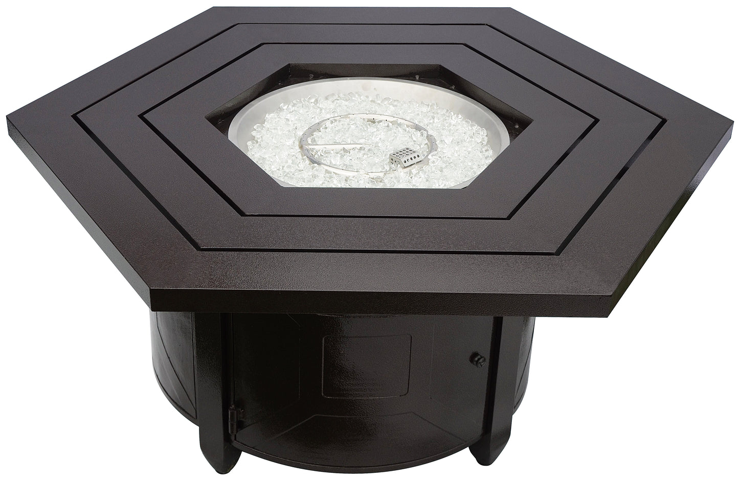 Hexagon Extruded Aluminum Fire Pit In Bronze