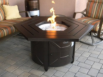 Hexagon Extruded Aluminum Fire Pit In Bronze