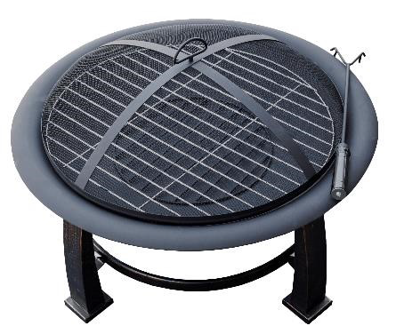 Outdoor Wood Burning Fire Pit With Cooking Grate