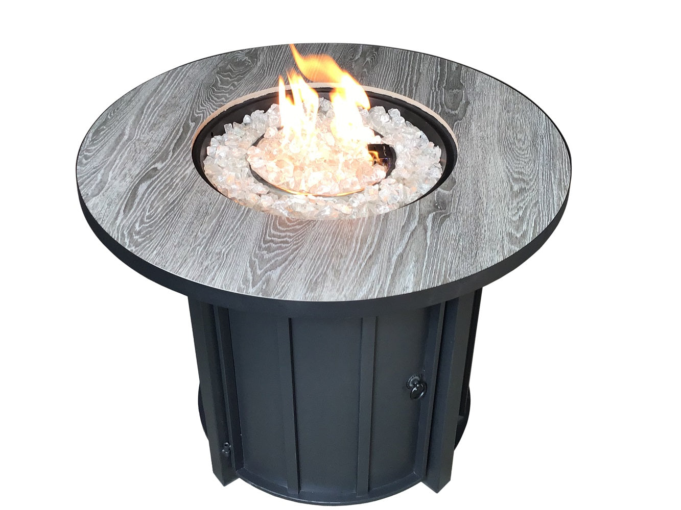 Faux Wood Compact Propane Fire Pit