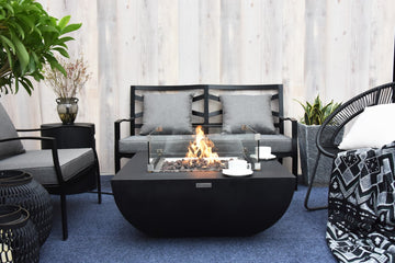 Aurora Concrete Square Firepit Table