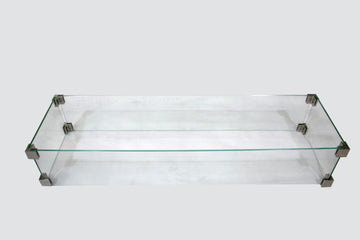 44" x 14" Fire Table Rectangle Wind Screen - Fire Pit Table