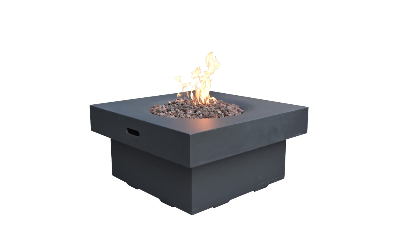 Branford Concrete Square Firepit Table