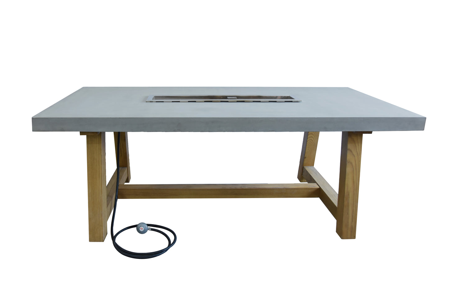 Sonoma 6 Seater Dining Table Concrete Fire Pit