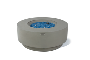 Colosseo Modern Smooth Concrete Round Fire Pit Table