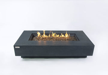 Positano Natural Limestone Concrete Rectangle Fire Pit Table