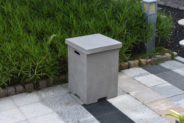 Grey 24.4"H Square Propane Tank Cover