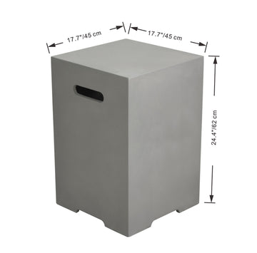 Modern Smooth Concrete Propane Tank Cover - Light Gray