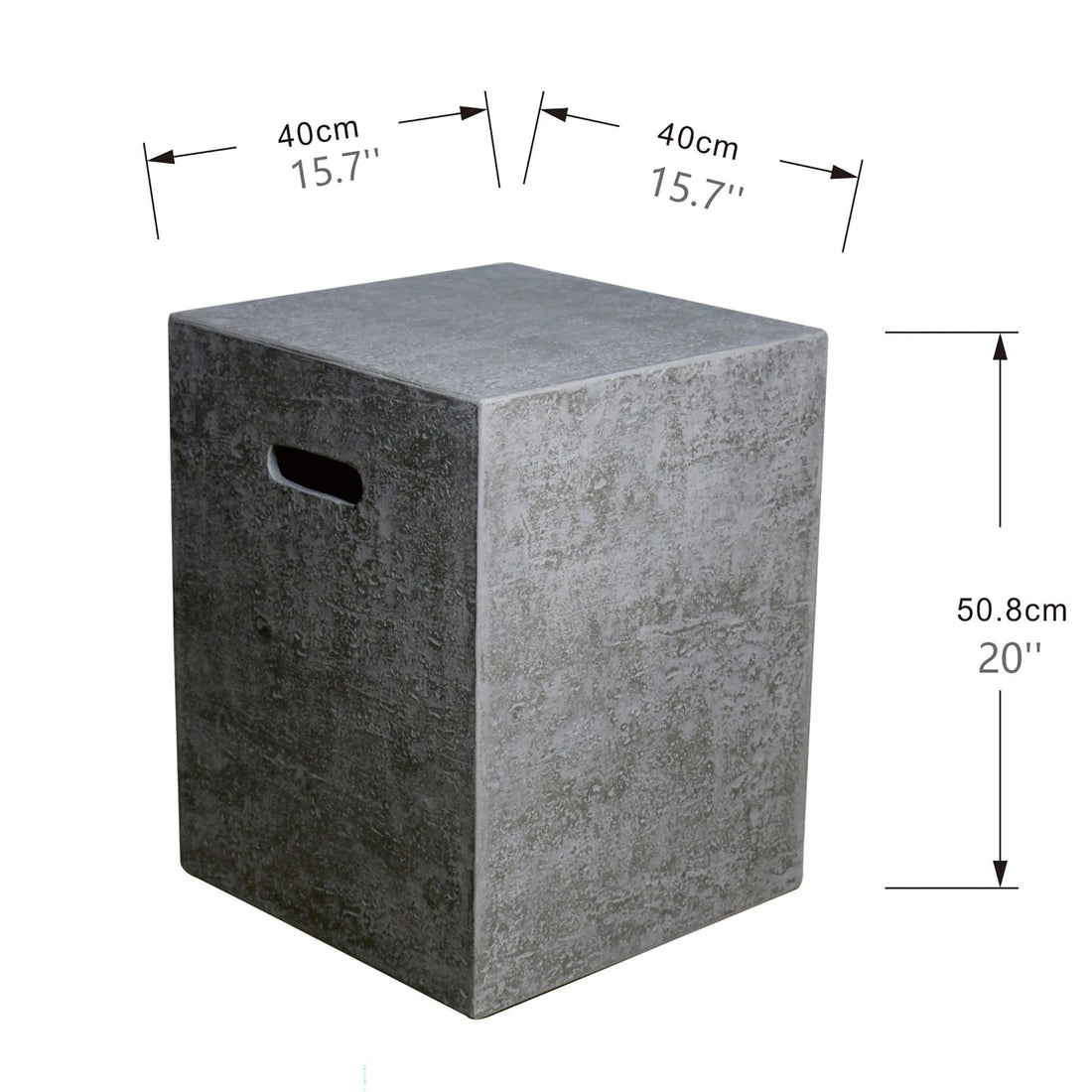 Grey 20"H Square Propane Tank Cover