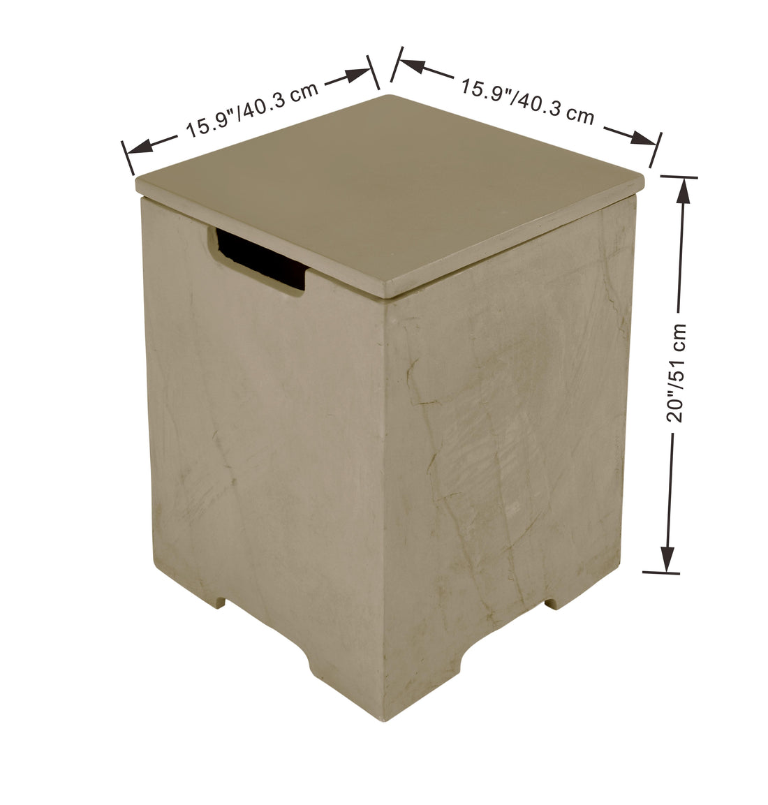 Natural Sandstone Concrete Propane Tank Cover - Sunlight Yellow