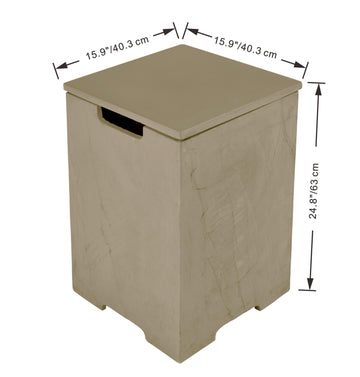 Natural Sandstone Concrete Propane Tank Cover - Sunlight Yellow