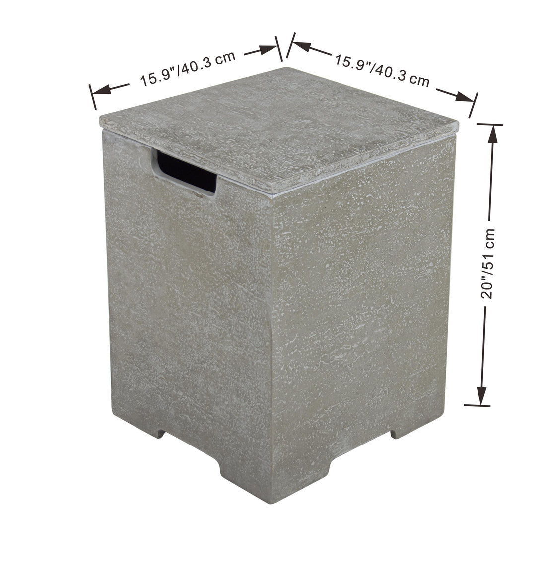Natural Limestone Concrete Propane Tank Cover - Light Gray