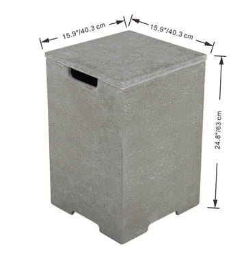 Natural Limestone Concrete Propane Tank Cover - Light Gray