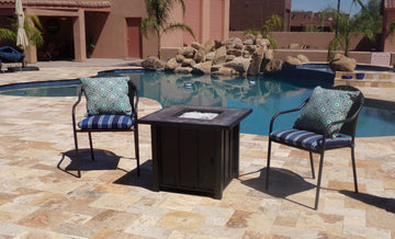 Square Tile Top Propane Fire Pit