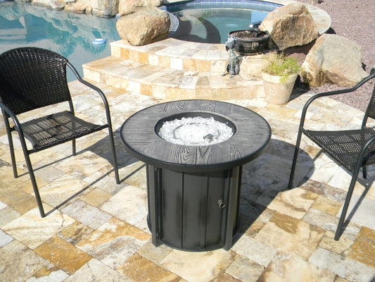 Faux Wood Compact Propane Fire Pit