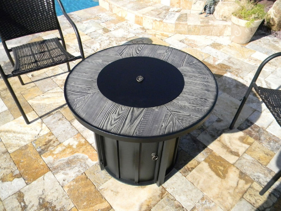 Faux Wood Compact Propane Fire Pit