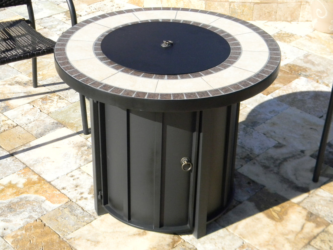 Tile Top Round Propane Fire Pit