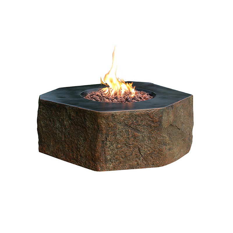 Columbia Natural Hard Rock Concrete Fire Pit Table
