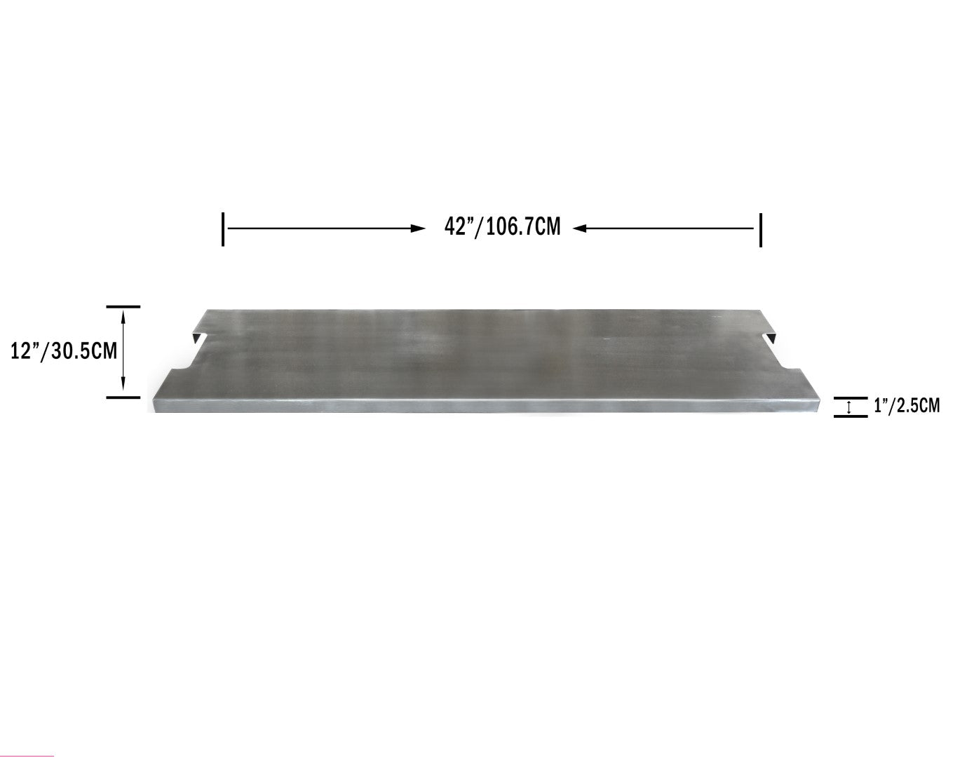 42" x 12" Fire Table Stainless Steel Lid