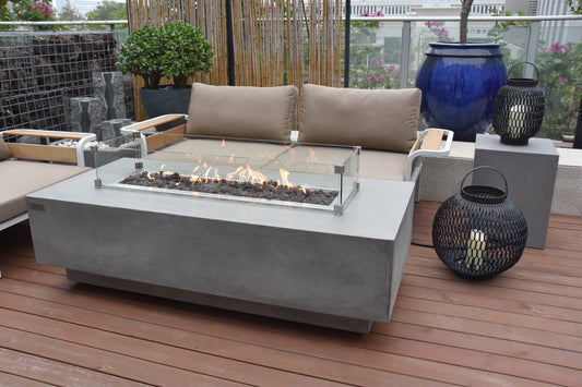 Gloria Rectable Concrete Propane or Natural Gas Fire Pit - We Sell Fire Pits -1