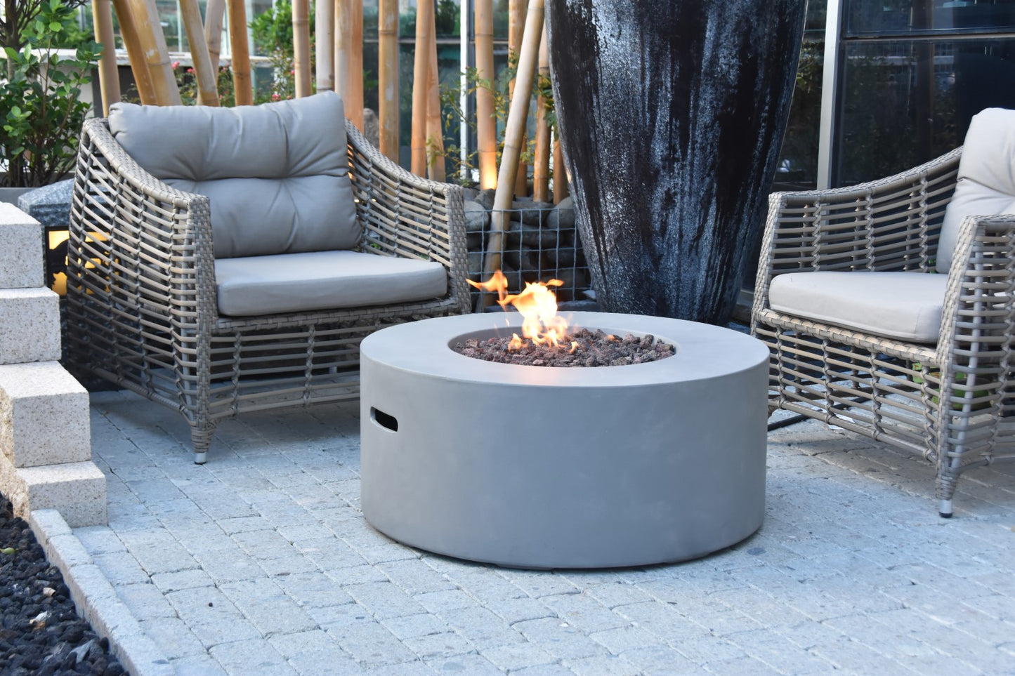 Tramore Concrete Round Firepit Table