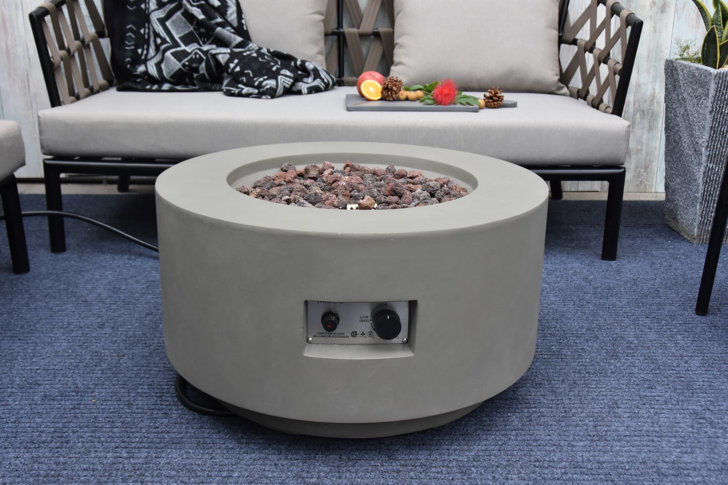 Waterford Concrete Round Firepit Table