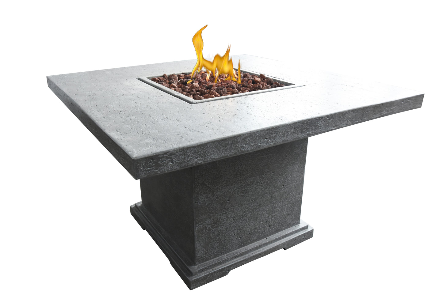 Birmingham 4 seater Dining Table Natural Limestone Concrete Fire Pit