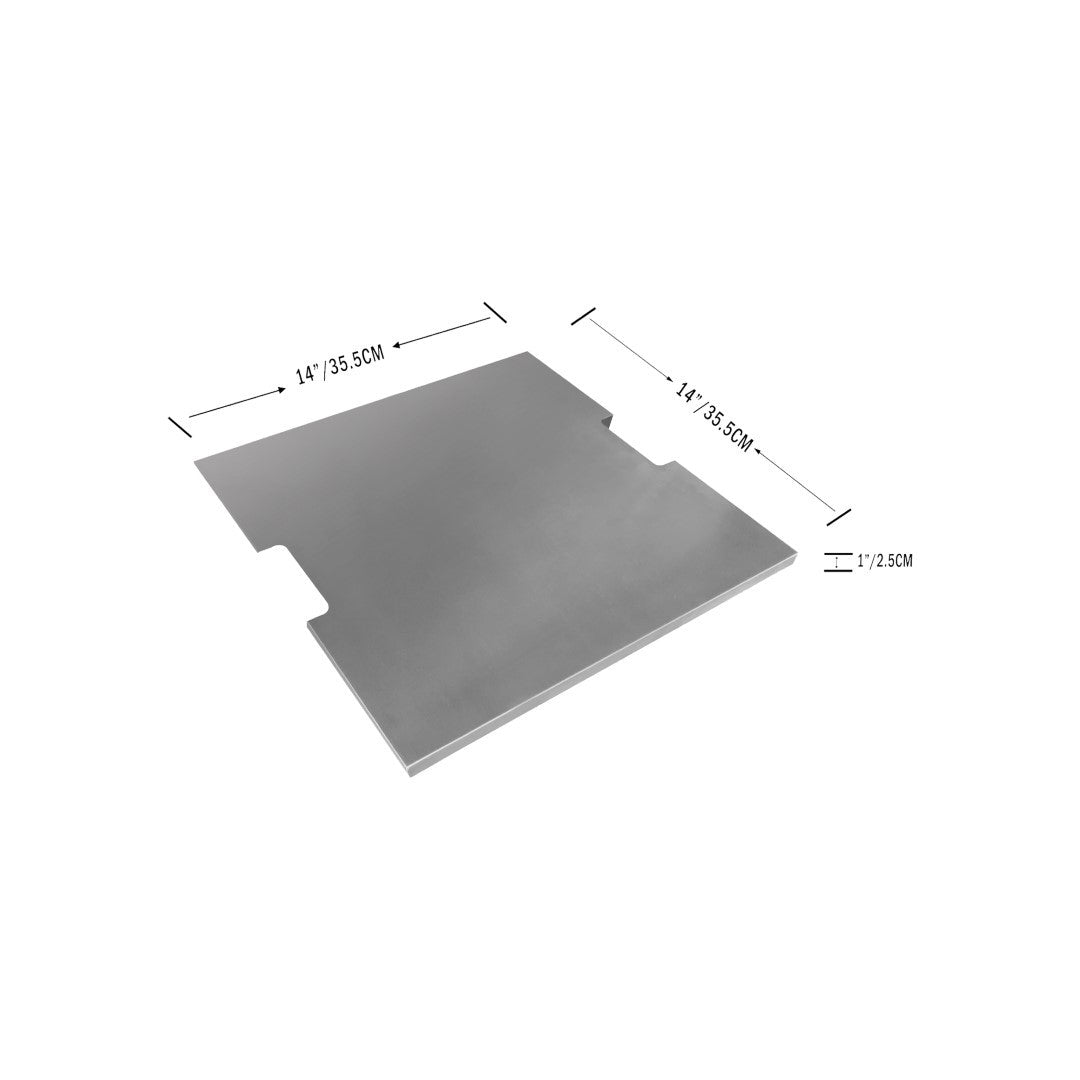 14" x 14" Fire Table Stainless Steel Lid