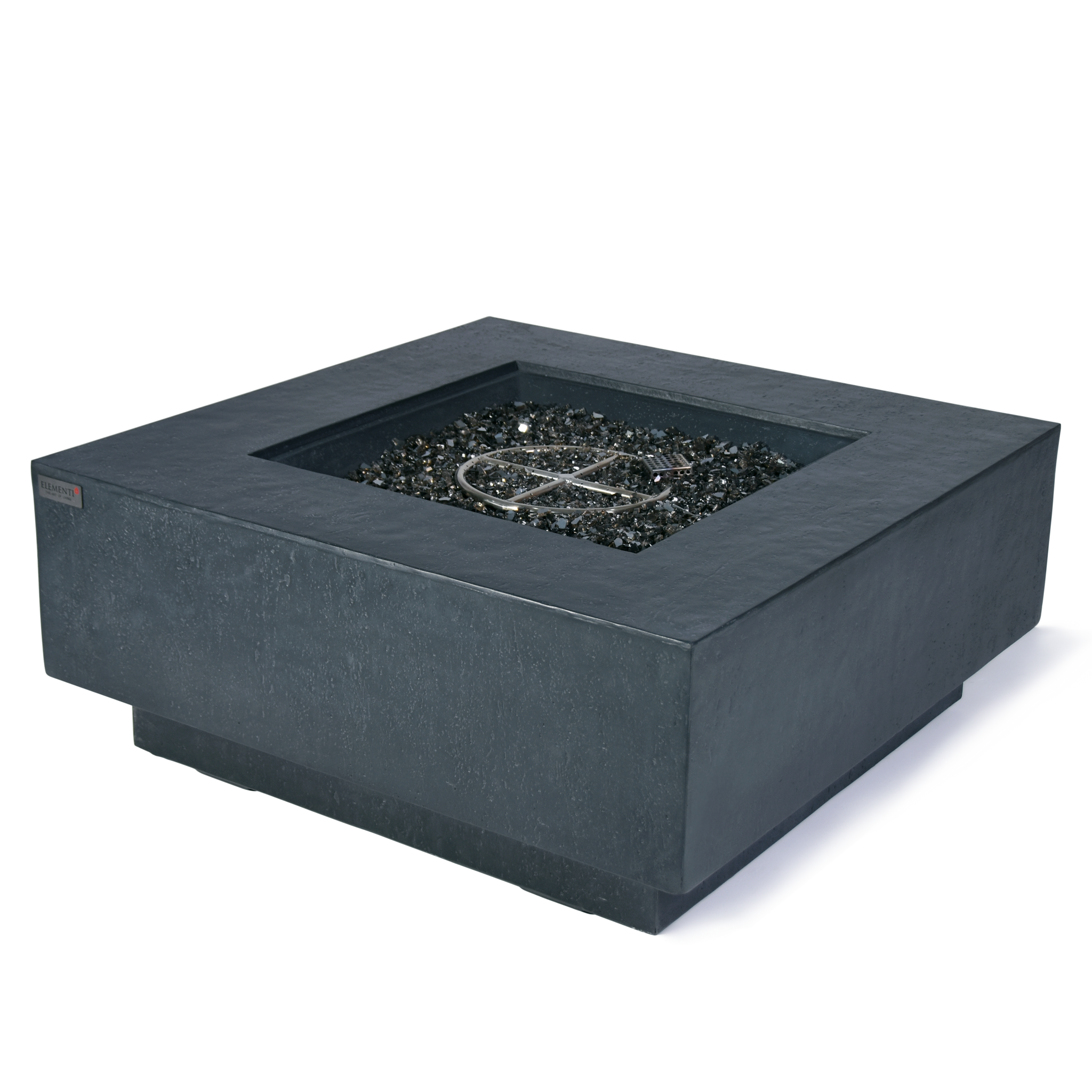 Bergen Natural Limestone Concrete Square Fire Pit Table