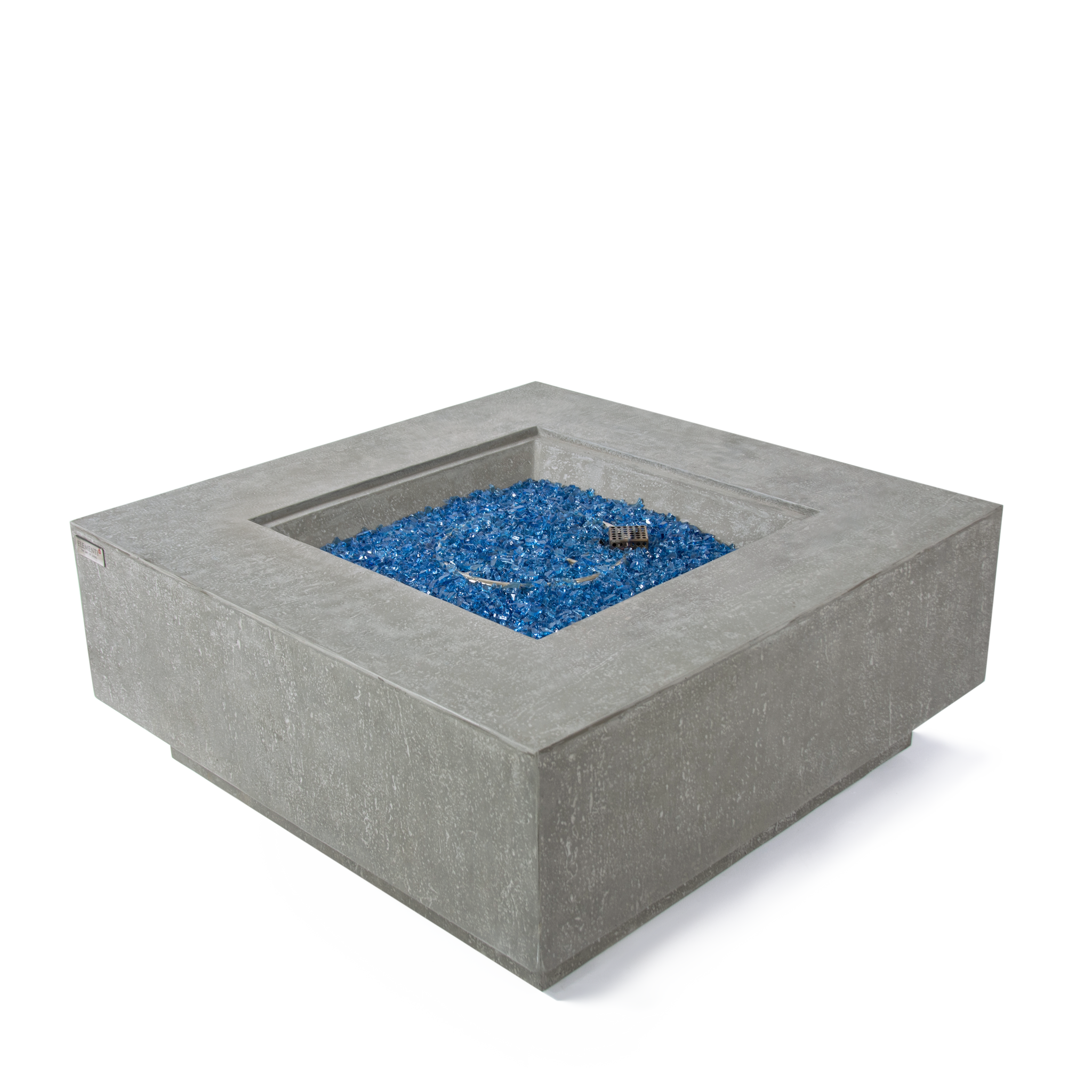 Victoria Natural Limestone Concrete Square Fire Pit Table