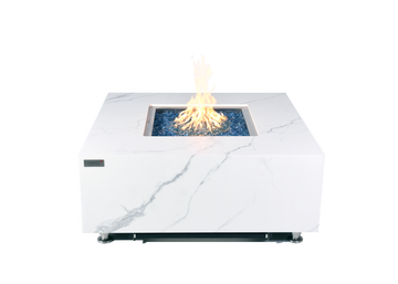 Bianco Modern Marble Porcelain Square Fire Pit Table