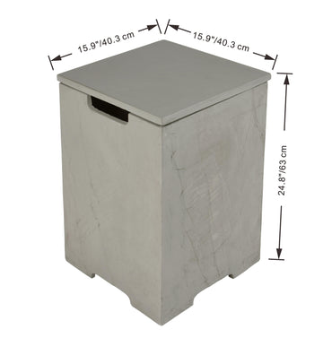 Natural Sandstone Concrete Propane Tank Cover - Space Gray