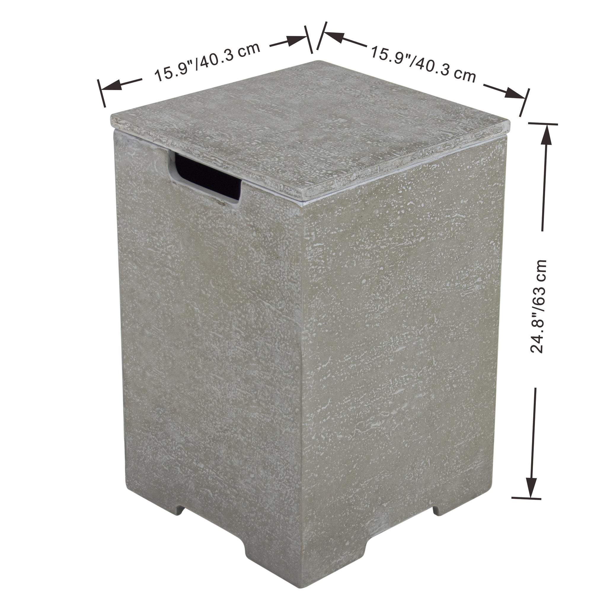 Natural Limestone Concrete Propane Tank Cover - Light Gray